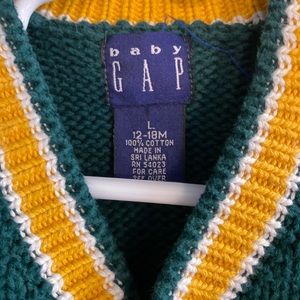 Vintage BABY GAP sweater green and yellow